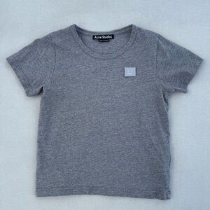 Acne Studios Kids Mini Nash Face Gray Tee Size 6-8Y Fits 6-7Y